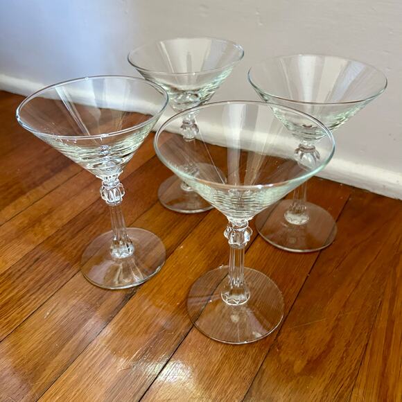 Vintage Libbey Stardust Martini Glasses Set of 4 – 6.5 oz - Picture 6 of 11